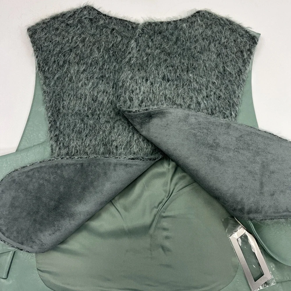Pet-tree-kor Plank Root Vest Sage‎ Green Mens 48 (Large) Cybercore Urban Modern